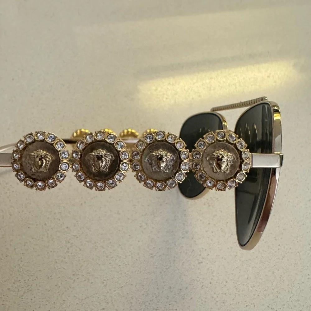 Versace Gold and Black Sunnies - Picture 4 of 6
